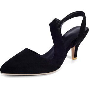 Rhinestone Black Kitten Low Heel Sparkly Pumps Wedding Dressy Shoes for Women